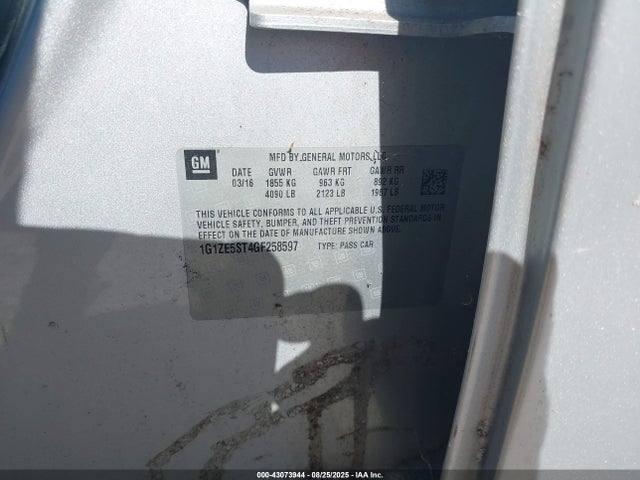 1G1ZE5ST4GF258597 Chevrolet lfv - di: direct injection, vvt, gen1 gmna