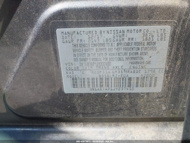 Nissan 2018 2018 3N1AB7AP1JY237450 Image 9