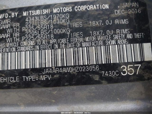 2017 MITSUBISHI OUTLANDER SPORT JA4AR4AW0HZ023056 Photo 8