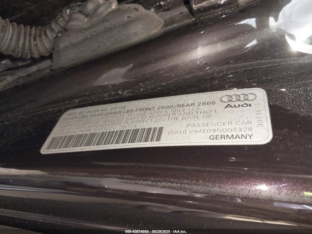 2009 AUDI A8 WAULV94E09N004328 Photo 8