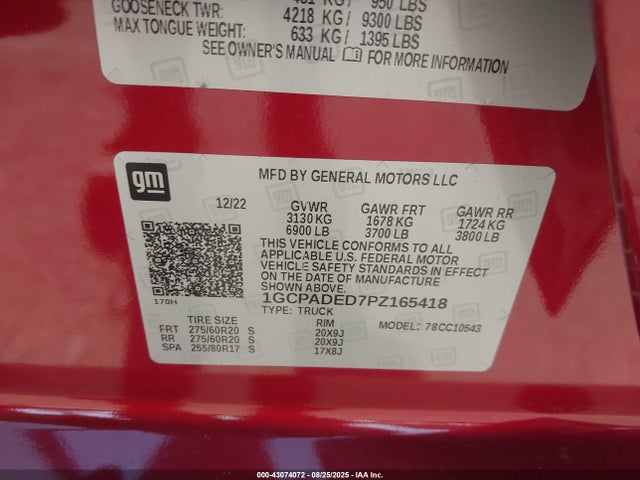 1GCPADED7PZ165418 Chevrolet l84