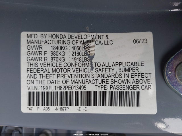 19XFL1H82PE013495 Honda l15b7