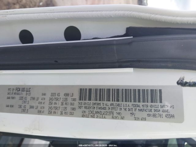 2020 JEEP WRANGLER 1C4GJXAN3LW121976 Photo 8