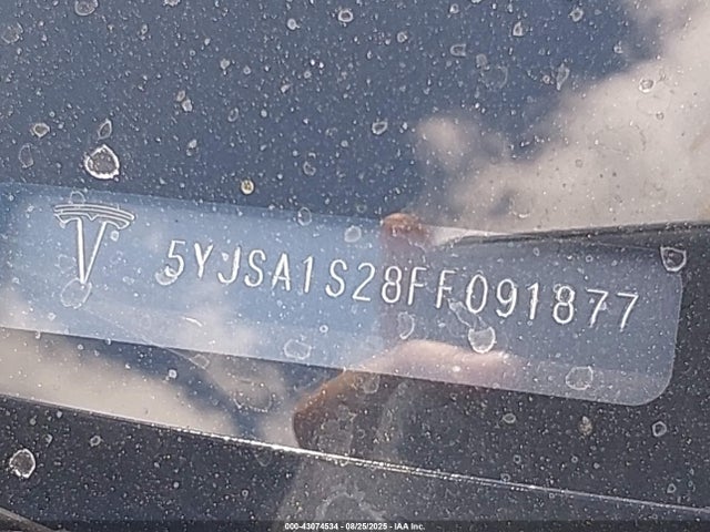 2015 TESLA MODEL S 5YJSA1S28FF091877 Photo 8