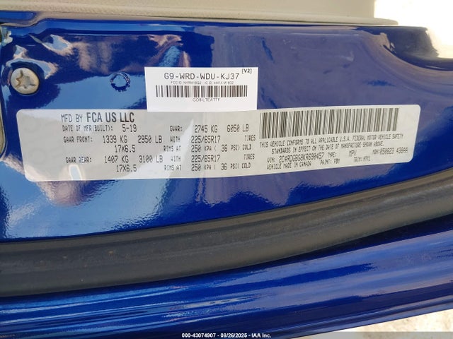 Dodge Grand Caravan 2019 2C4RDGBG8KR690457 Image 9