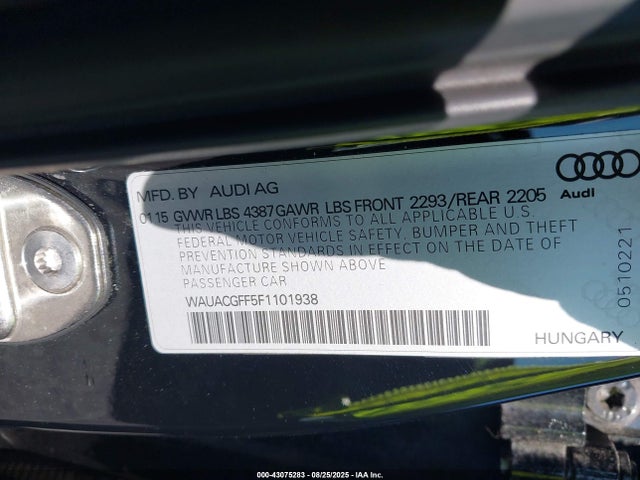 2015 AUDI A3 WAUACGFF5F1101938 Photo 8