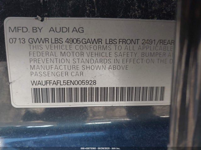2014 AUDI A4 WAUFFAFL5EN005928 Photo 8