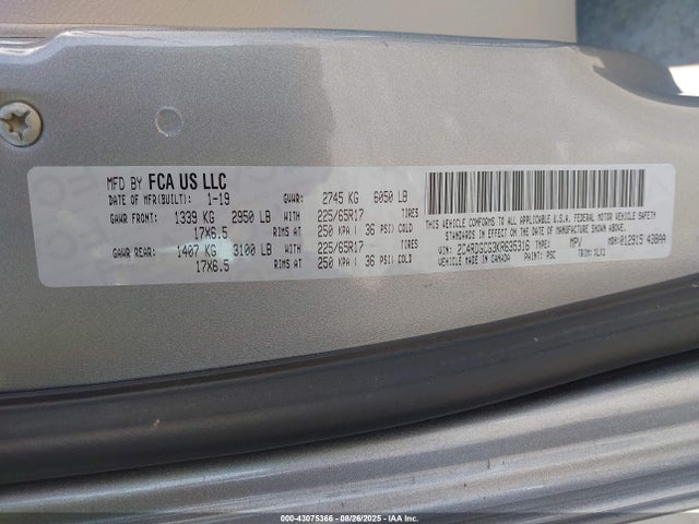 2C4RDGCG3KR635316 Dodge Grand Caravan