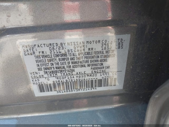 Nissan 2024 2024 3N1AB8BV3RY214394 Image 9
