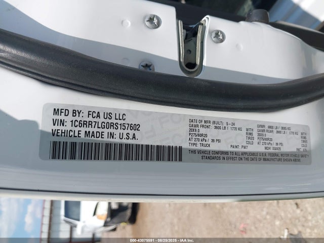 1C6RR7LG0RS157602 RAM 1500