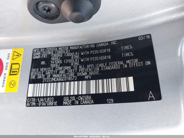 Lexus RX 2016 2T2ZZMCA8GC018573 Image 9