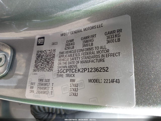 2023 CHEVROLET COLORADO 1GCPTCEK2P1236252 Photo 8