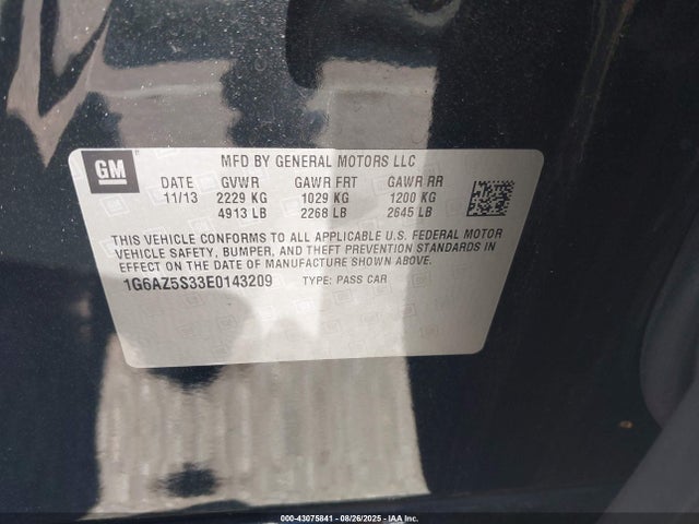 2014 CADILLAC CTS 1G6AZ5S33E0143209 Photo 8