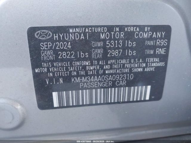 2025 HYUNDAI IONIQ 6 KMHM34AA0SA092310 Photo 8