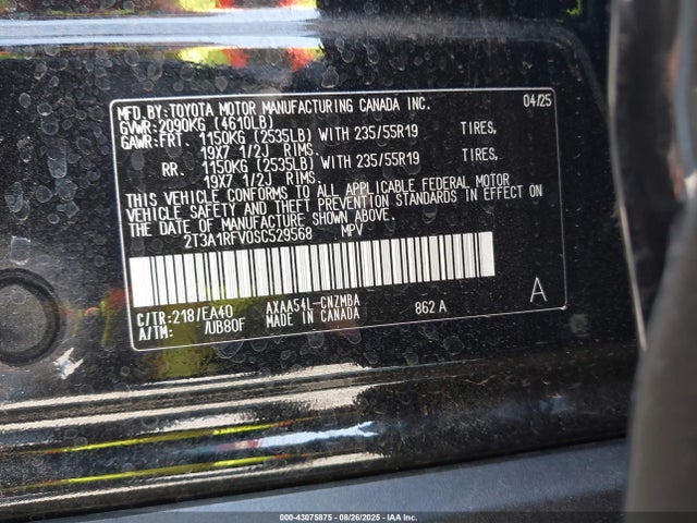 Toyota a25a-fks 2025 2T3A1RFV0SC529568 Image 9