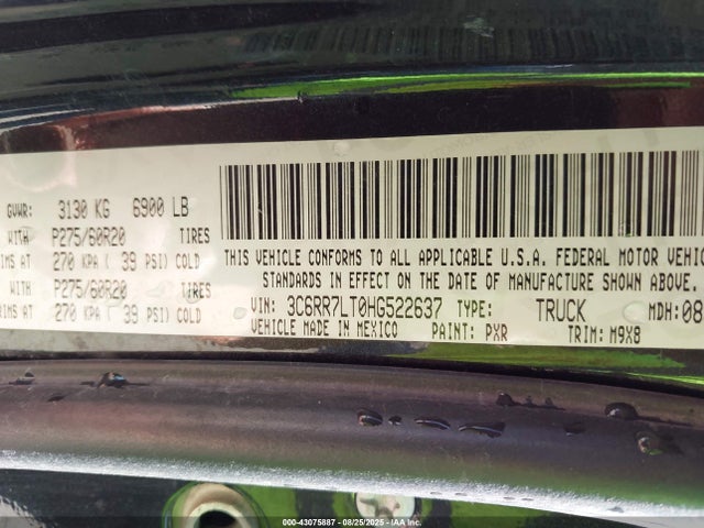 3C6RR7LT0HG522637 RAM 1500