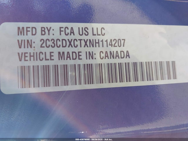 Dodge 2022 2022 2C3CDXCTXNH114207 Image 9