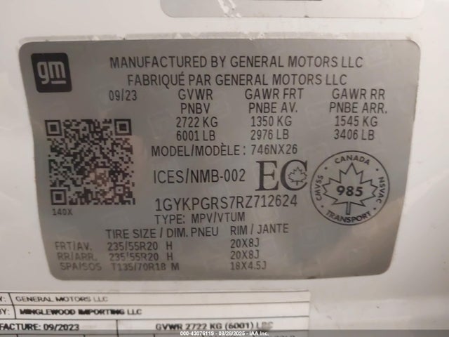 2024 CADILLAC XT6 1GYKPGRS7RZ712624 Photo 8
