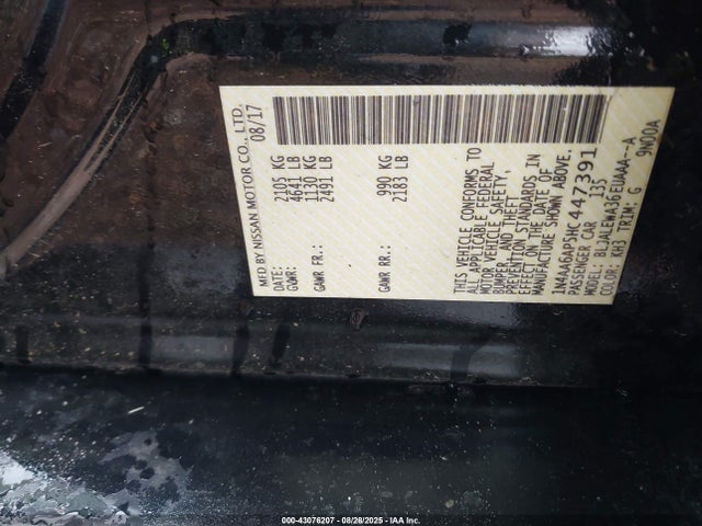Nissan 2017 2017 1N4AA6AP5HC447391 Image 9