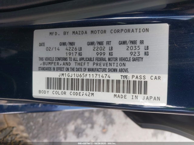 JM1GJ1U65F1171474 Mazda py