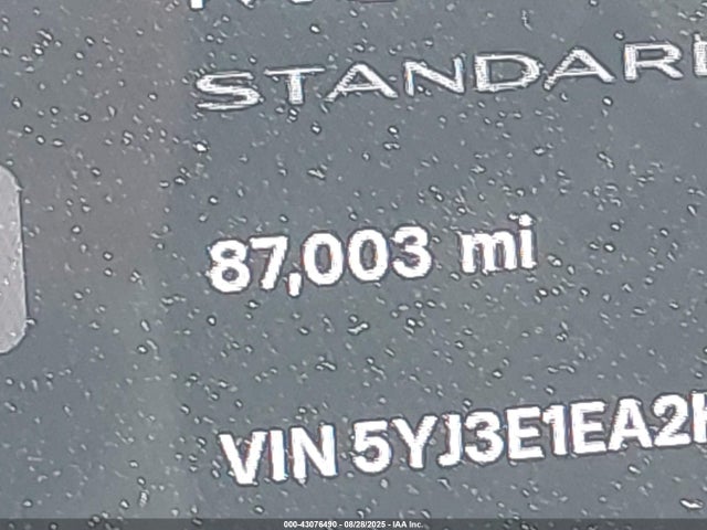 5YJ3E1EA2KF427352 Tesla MODEL 3