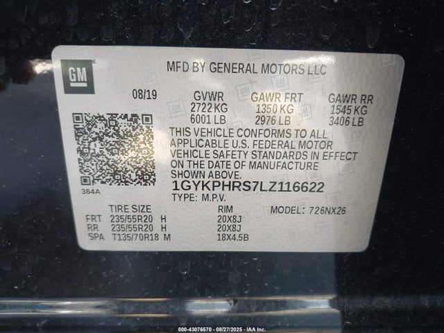 2020 CADILLAC XT6 1GYKPHRS7LZ116622 Photo 8