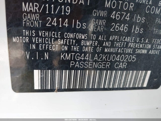 2019 GENESIS G70 KMTG44LA2KU040205 Photo 8