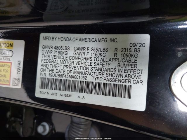2021 ACURA TLX 19UUB5F45MA001052 Photo 8
