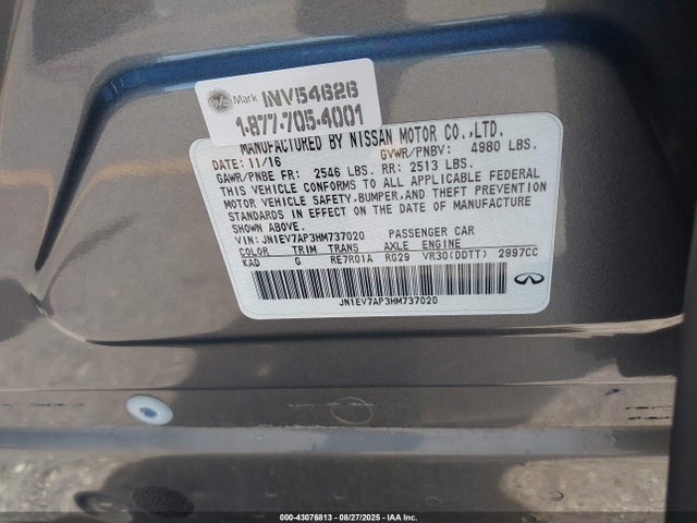 Infiniti Q50 2017 JN1EV7AP3HM737020 Image 9