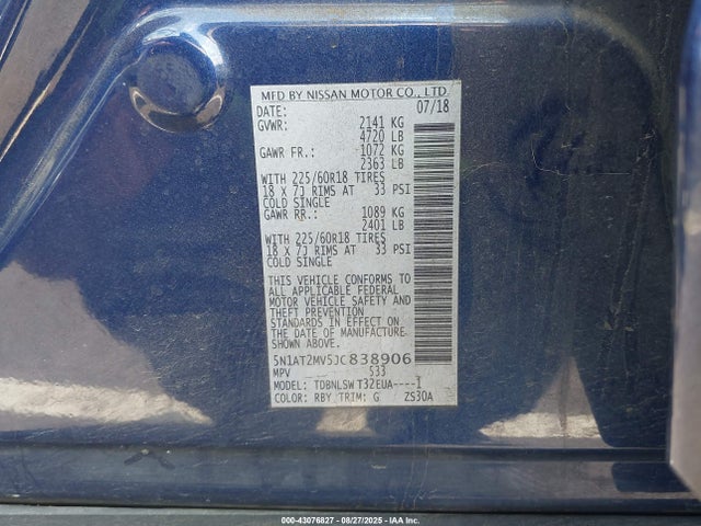 5N1AT2MV5JC838906 Nissan 2018