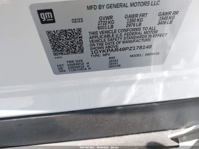 2023 CADILLAC XT6 1GYKPAR49PZ178148 Photo 8