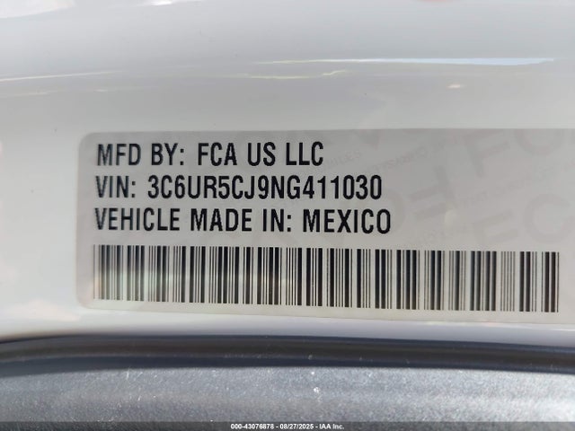 3C6UR5CJ9NG411030 RAM 2022