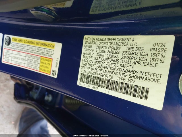 Honda l15be 2024 7FARS3H75RE003130 Image 9