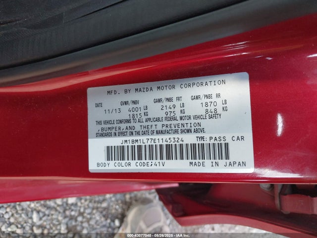 JM1BM1L77E1145324 Mazda pe
