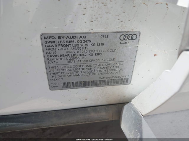 WA1BNAFY5J2214415 Audi Q5
