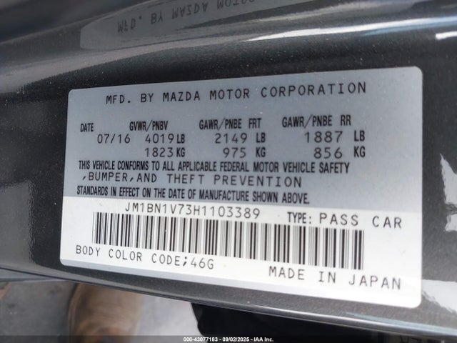 JM1BN1V73H1103389 Mazda pe
