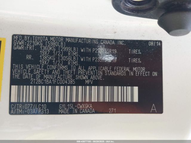 2015 LEXUS RX 450H 2T2BC1BA1FC004385 Photo 8