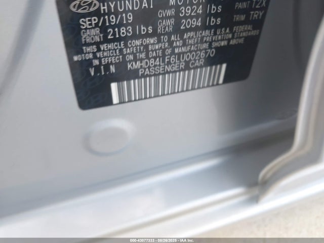 Hyundai mpi nu 2020 KMHD84LF6LU002670 Image 9