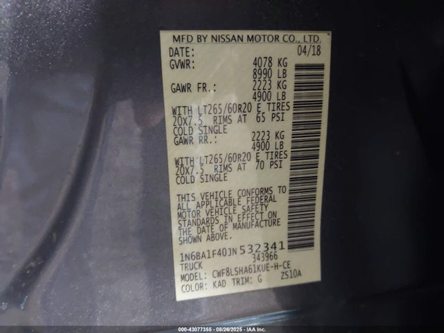 1N6BA1F40JN532341 Nissan 2018