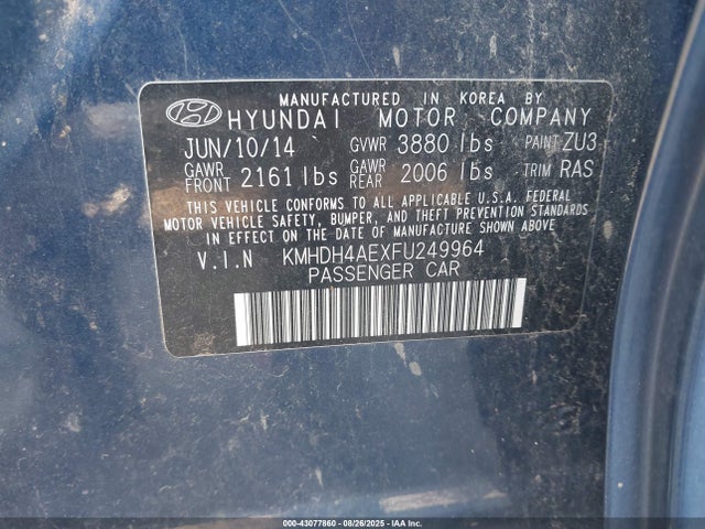 Hyundai dohc mpi nu 2015 KMHDH4AEXFU249964 Image 9