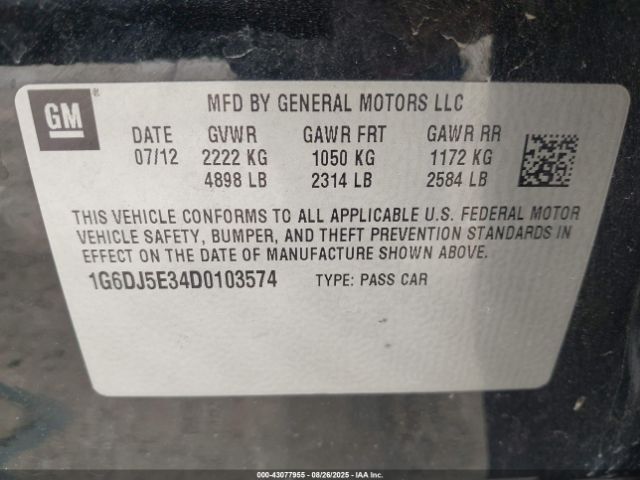2013 CADILLAC CTS 1G6DJ5E34D0103574 Photo 8