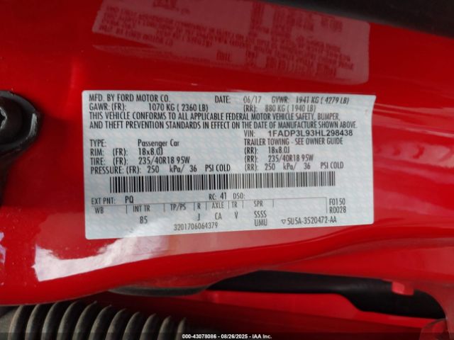 2017 FORD FOCUS ST 1FADP3L93HL298438 Photo 8