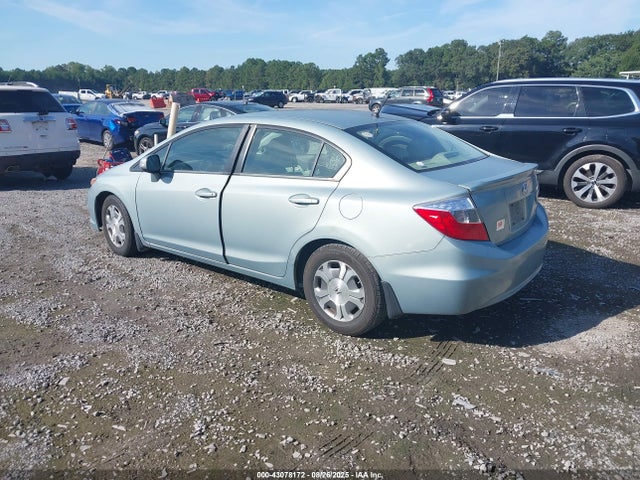 2012 Honda Civic Hybrid მანქანა იყიდება აუქციონზე, vin: JHMFB4F38CS010389, აუქციონის ნომერი: 43078172