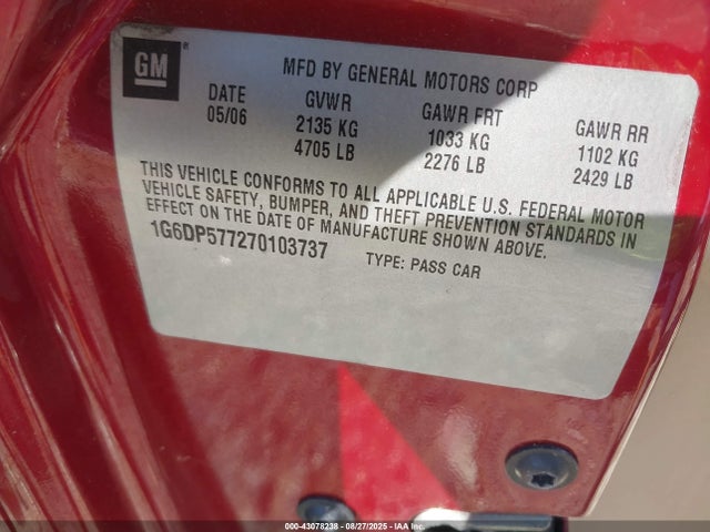 2007 CADILLAC CTS 1G6DP577270103737 Photo 8