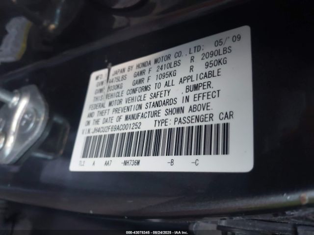2010 ACURA TSX JH4CU2F69AC001252 Photo 8