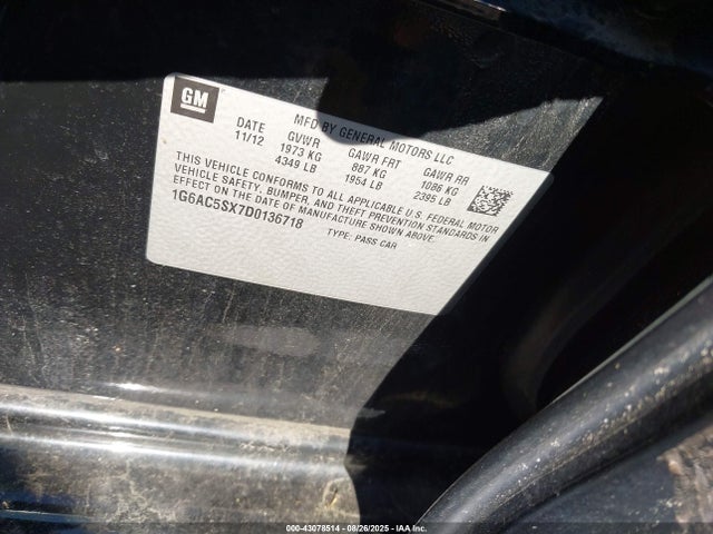 2013 CADILLAC ATS 1G6AC5SX7D0136718 Photo 8