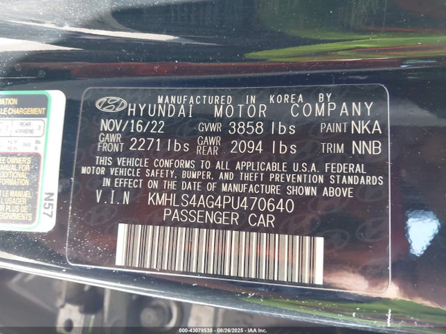 KMHLS4AG4PU470640 Hyundai mpi nu pe