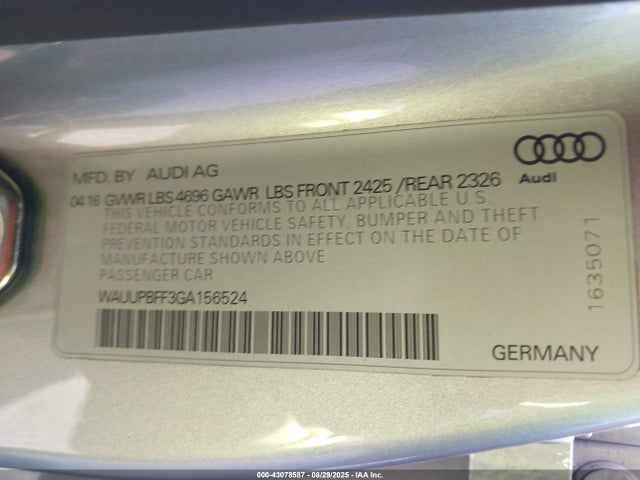 2016 AUDI A3 E-TRON WAUUPBFF3GA156524 Photo 8