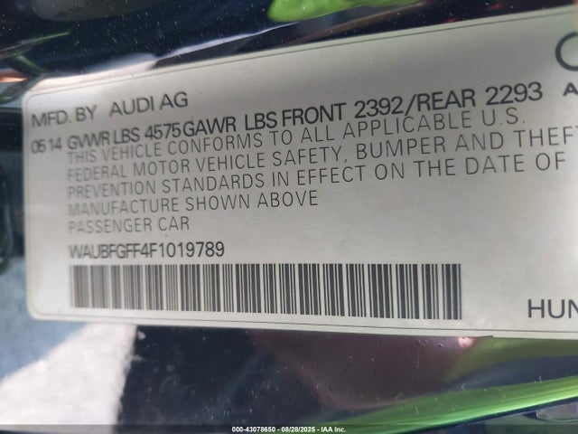 2015 AUDI A3 WAUBFGFF4F1019789 Photo 8