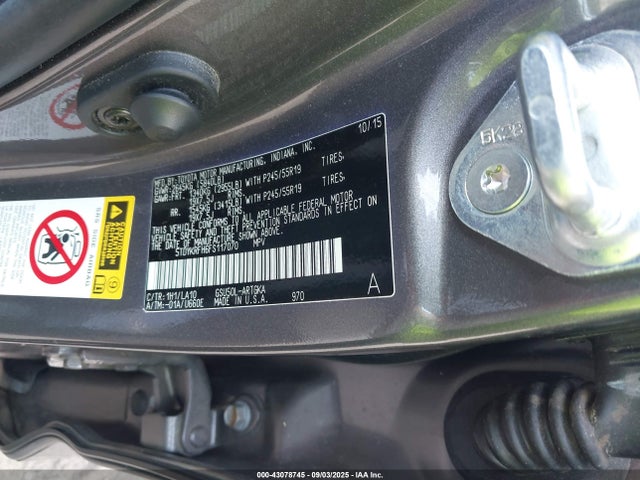 5TDYKRFH6FS117070 Toyota 2gr-fe